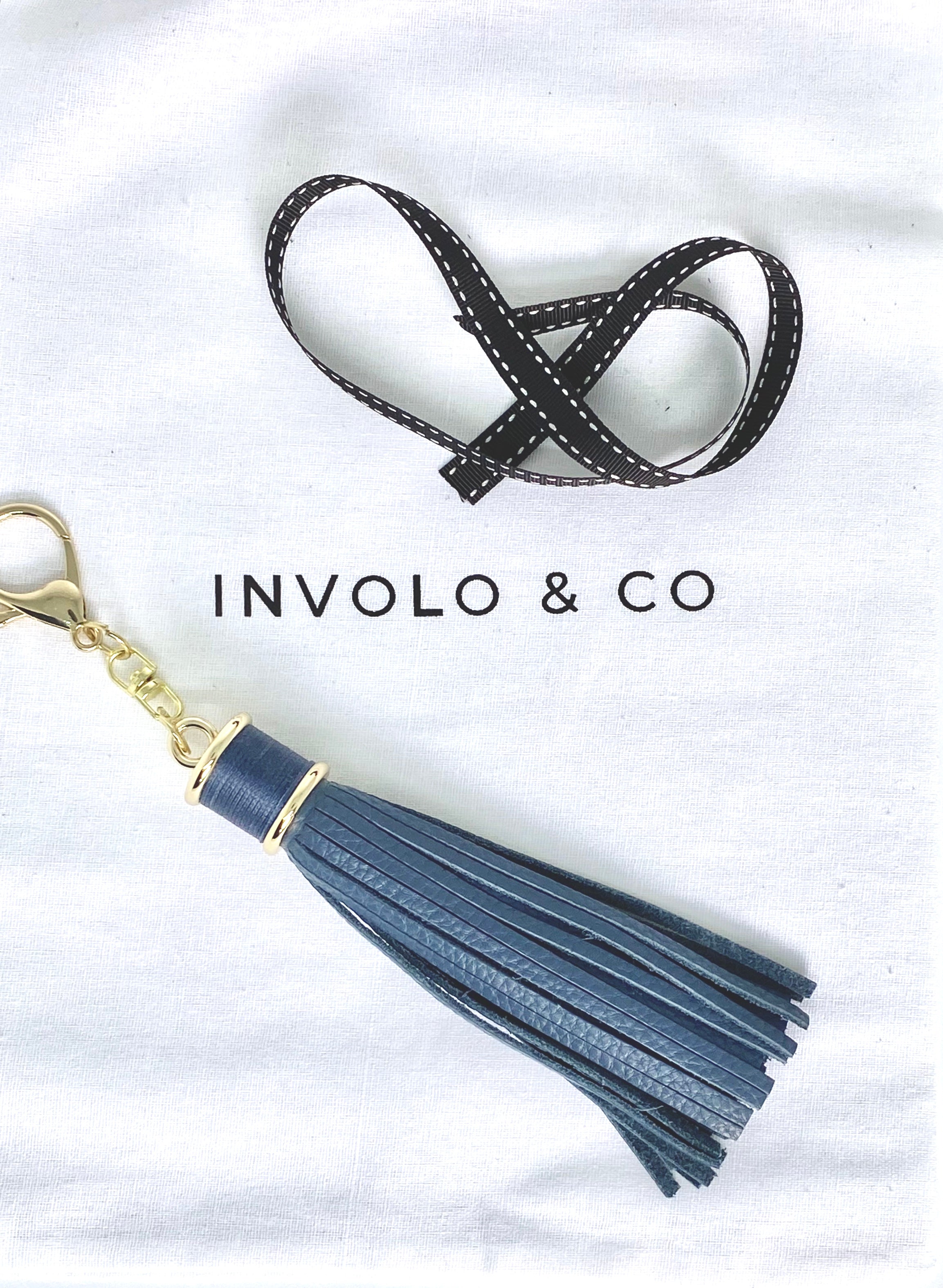 Tassel Key Ring - Aegean Blue