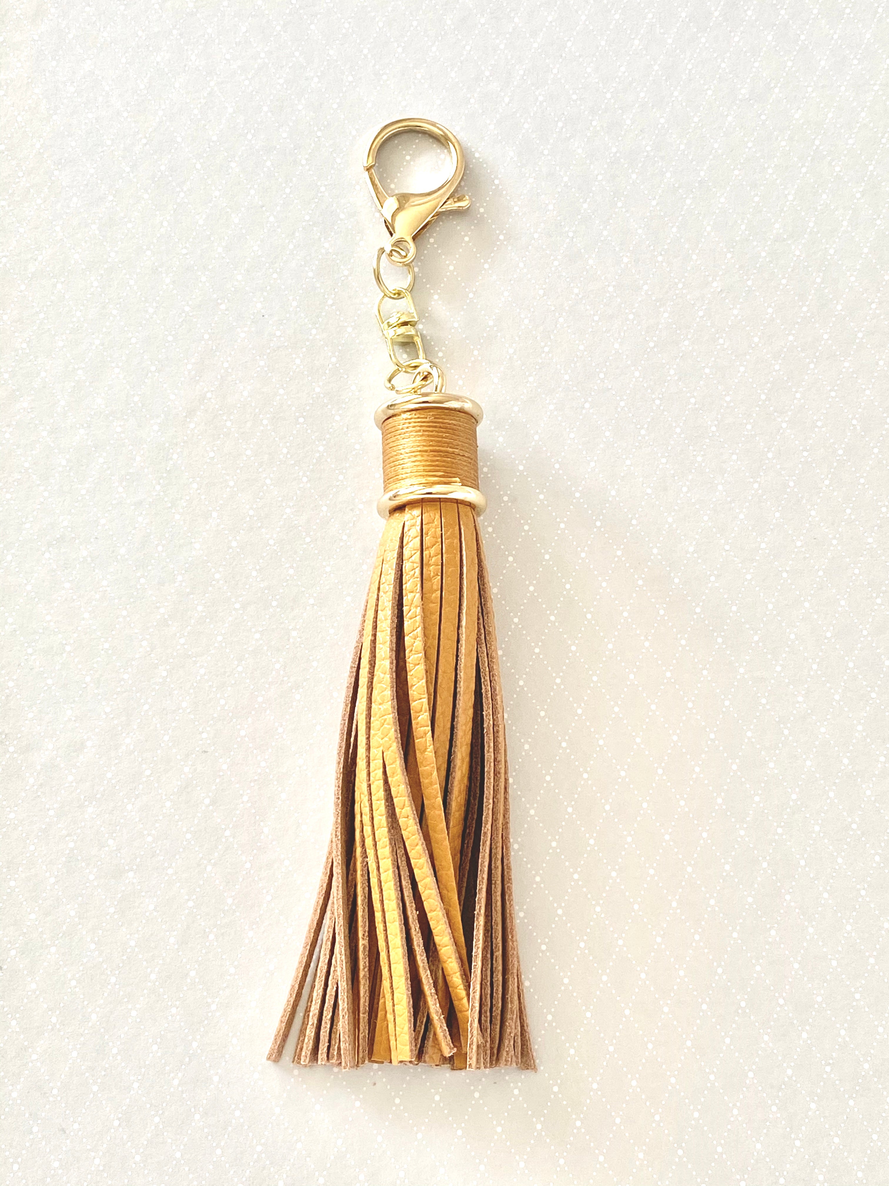 Tassel Key Ring - Camel