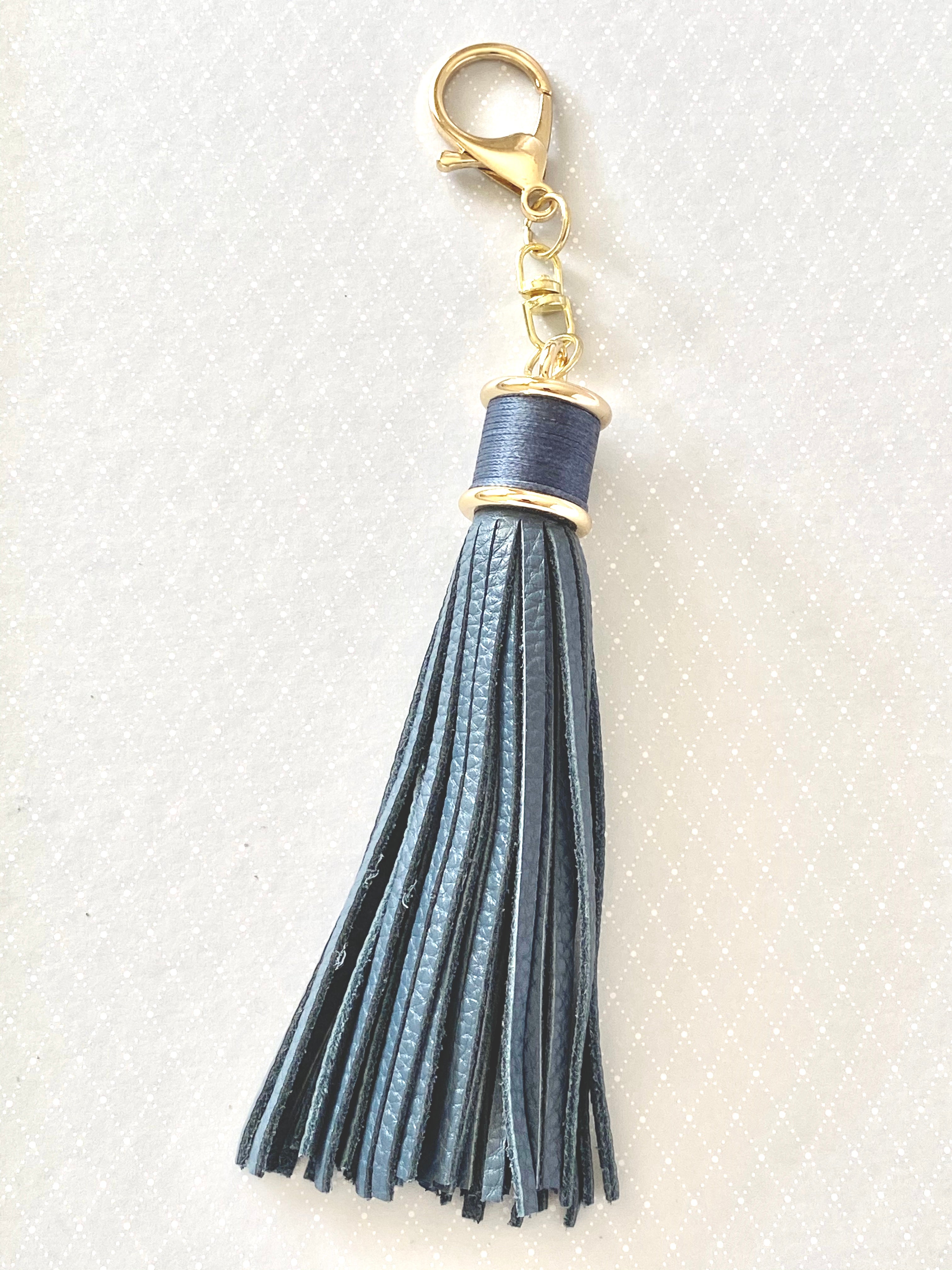 Tassel Key Ring - Aegean Blue